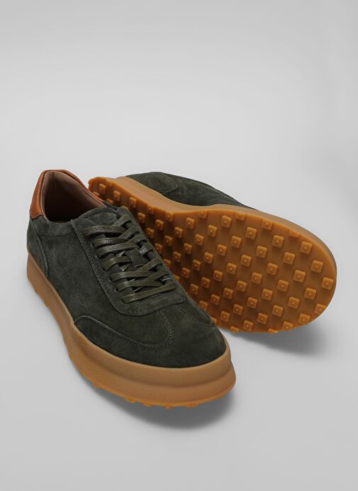 Adam Erkek Deri Sneaker Ayakkabı Yeşil - Görsel 6