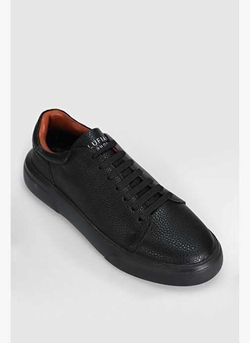 Tommy Erkek Deri Sneaker Ayakkabı Siyah - Görsel 7