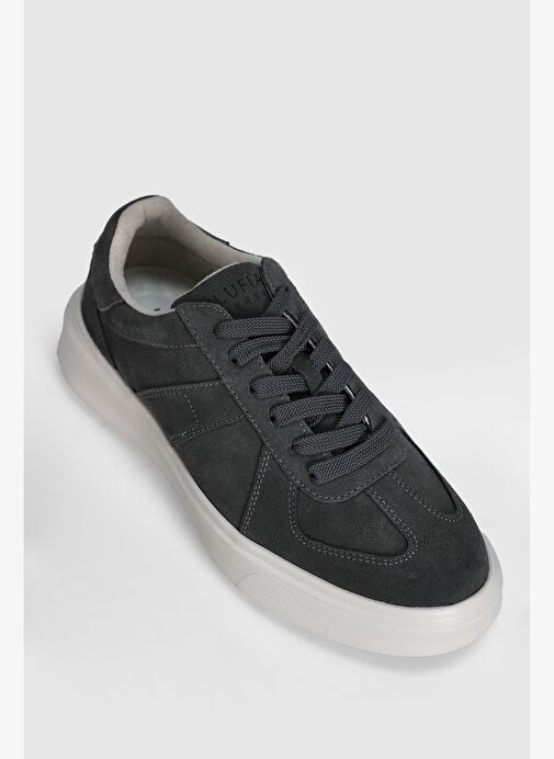 Jaques Erkek Deri Sneaker Ayakkabı Koyu Gri - Görsel 3