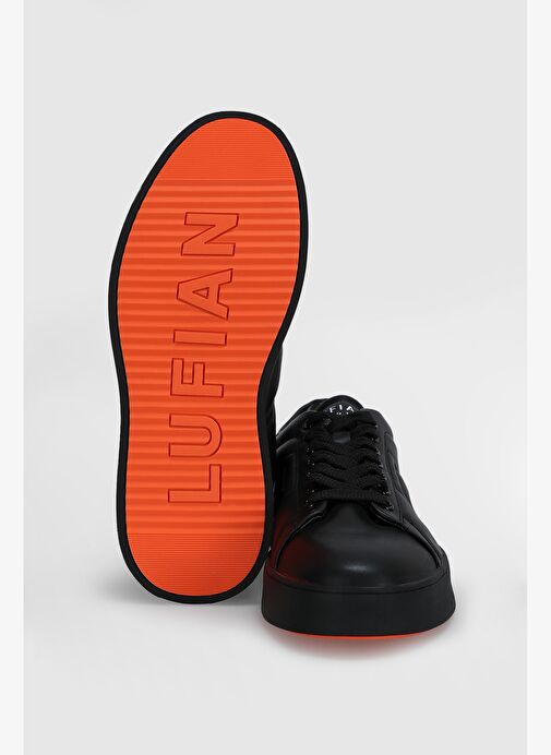 Zeus Erkek Deri Sneaker Ayakkabı Siyah - Görsel 6