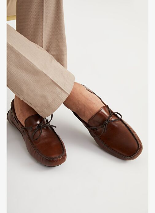 Giuseppe Mengoni Erkek Oxford ( Klasik) MO-7810-7574 Gıuseppe Mengonı Açık Kahve Spiro - Görsel 4