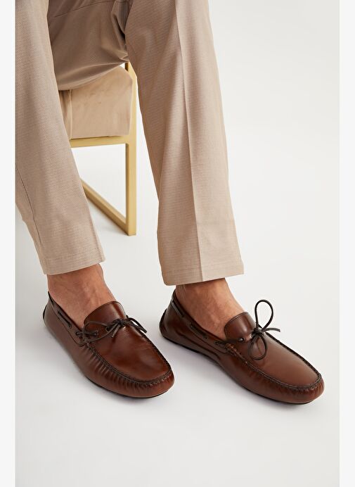 Giuseppe Mengoni Erkek Oxford ( Klasik) MO-7810-7574 Gıuseppe Mengonı Açık Kahve Spiro - Görsel 6