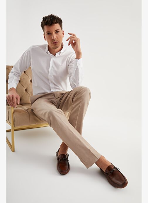 Giuseppe Mengoni Erkek Oxford ( Klasik) MO-7810-7574 Gıuseppe Mengonı Açık Kahve Spiro - Görsel 5