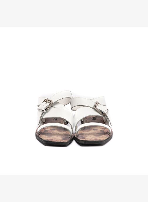 Kadın Sandalet ES- COS-13 BYZ John May Beyaz - Görsel 6