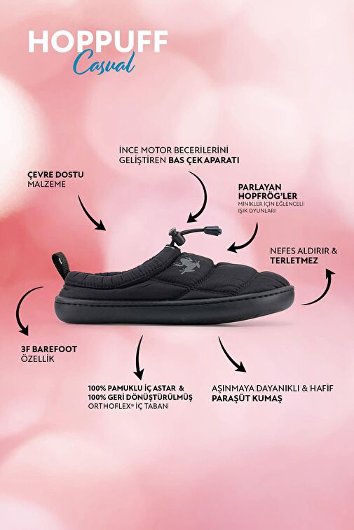 Hopfrog Kids Hopfrog Kids Hoppuff Casual Dinamik Siyah Barefoot Çocuk Ayakkabı Boyner'de! Siyah - 9. görsel