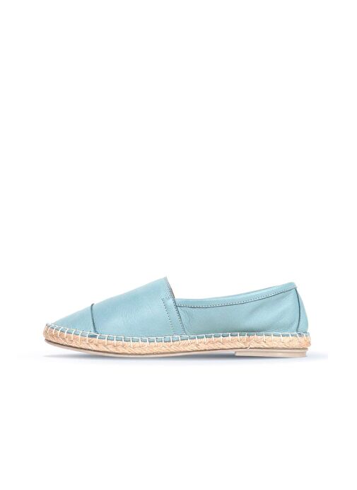 Bueno Shoes Mavi Deri Kadın Espadril Ayakkabı 01wj0300 - Görsel 4