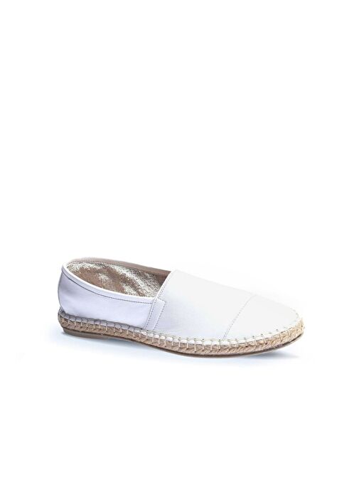 Bueno Shoes Beyaz Deri Kadın Espadril Ayakkabı 01wj0300 - Görsel 3