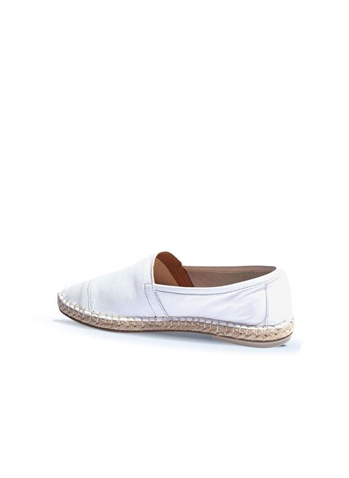 Bueno Shoes Beyaz Deri Kadın Espadril Ayakkabı 01wj0300 - Görsel 5