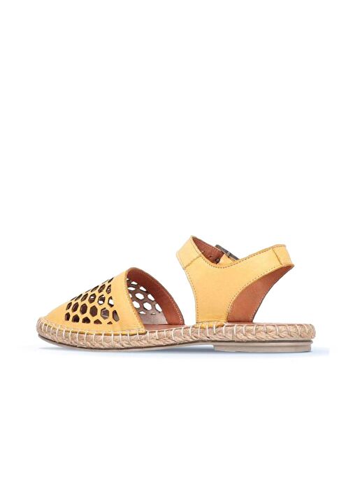 Bueno Shoes Sarı Deri Kadın Sandalet 01wl0453 - Görsel 5