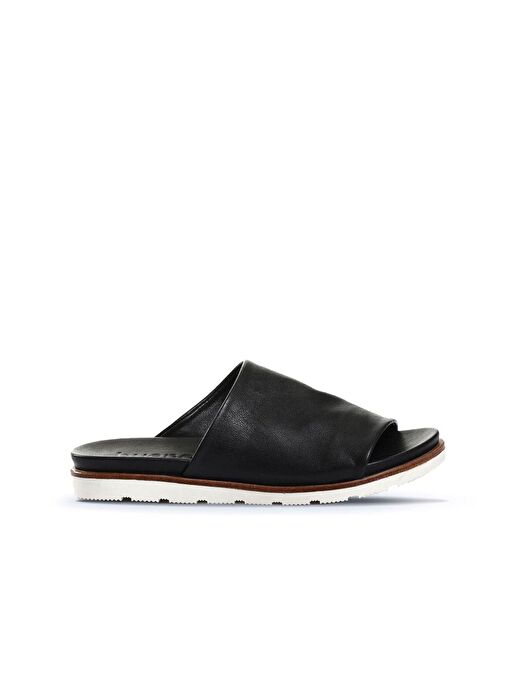 Bueno Shoes Siyah Deri-beyaz Tb Kadın Düz Terlik 01wl0503 - Görsel 2