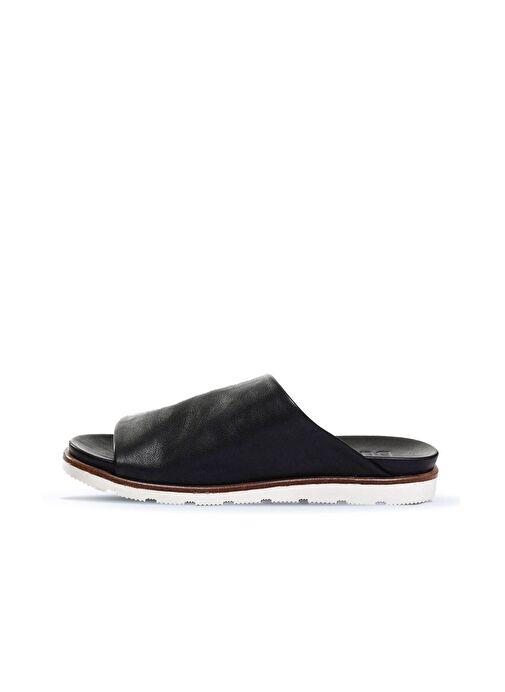 Bueno Shoes Siyah Deri-beyaz Tb Kadın Düz Terlik 01wl0503 - Görsel 4