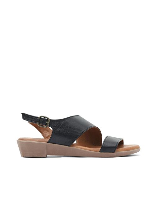 Bueno Shoes Siyah Deri Kadın Sandalet 01wl1508 - Görsel 2