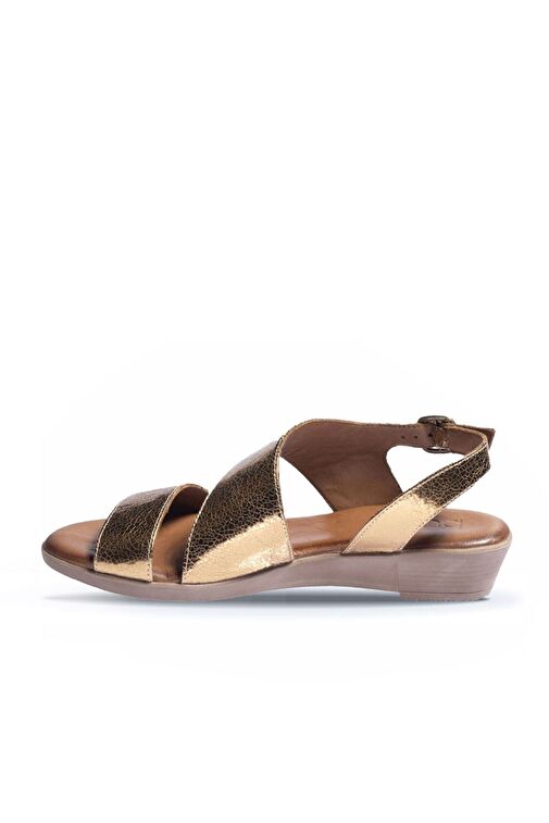 Bueno Shoes Bronz Deri Kadın Sandalet 01wl1508 - Görsel 4
