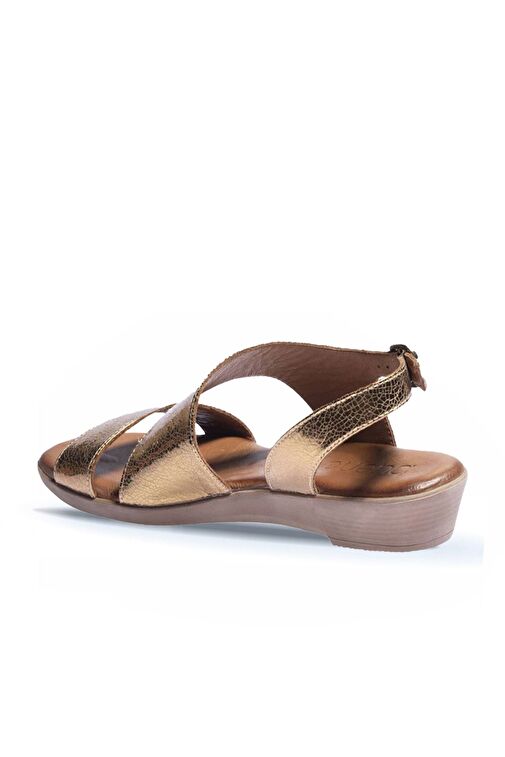 Bueno Shoes Bronz Deri Kadın Sandalet 01wl1508 - Görsel 5