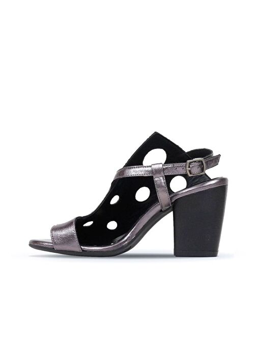 Bueno Shoes Vizon Deri Kadın Topuklu Sandalet 01wl3704 - Görsel 4