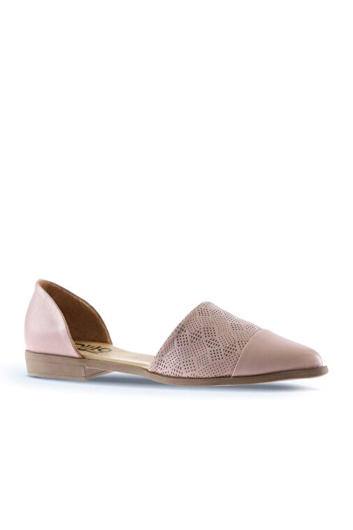 Bueno Shoes Gül Kurusu Deri Kadın Düz Babet 01wn0101 - Görsel 4