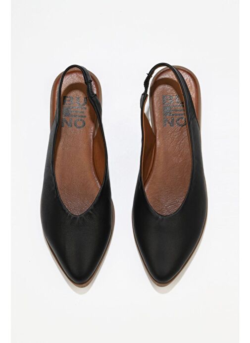 Bueno Shoes Siyah Deri Kadın Düz Sandalet 01wn0102 - Görsel 2