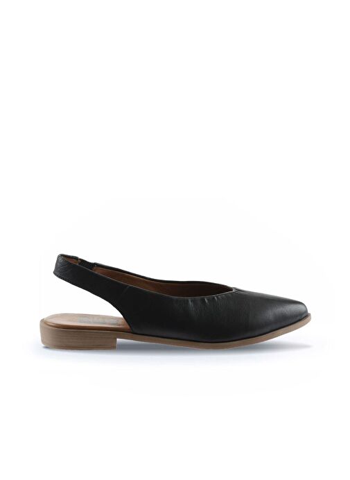 Bueno Shoes Siyah Deri Kadın Düz Sandalet 01wn0102 - Görsel 3