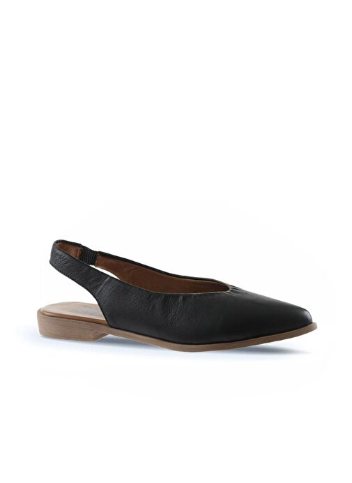 Bueno Shoes Siyah Deri Kadın Düz Sandalet 01wn0102 - Görsel 4