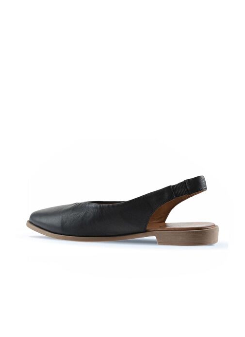 Bueno Shoes Siyah Deri Kadın Düz Sandalet 01wn0102 - Görsel 6