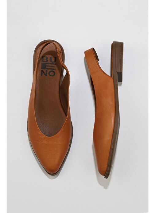 Bueno Shoes Taba Deri Kadın Düz Sandalet 01wn0102 - Görsel 2