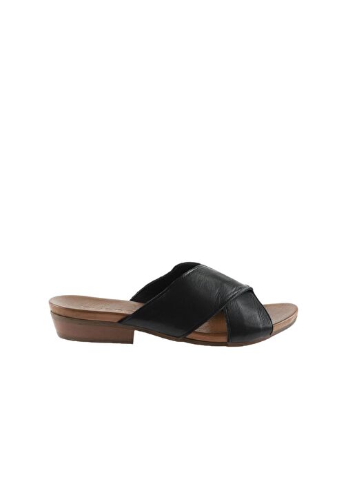 Bueno Shoes Siyah Deri Kadın Topuklu Terlik 01wn0402 - Görsel 3