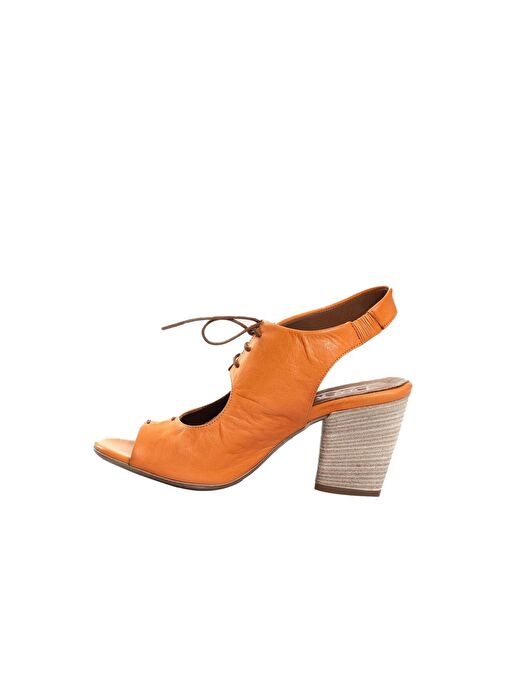 Bueno Shoes Turuncu Deri Kadın Topuklu Sandalet 01wn0100 - Görsel 8