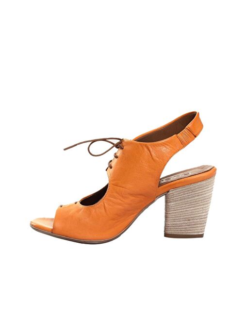 Bueno Shoes Turuncu Deri Kadın Topuklu Sandalet 01wn0100 - Görsel 7