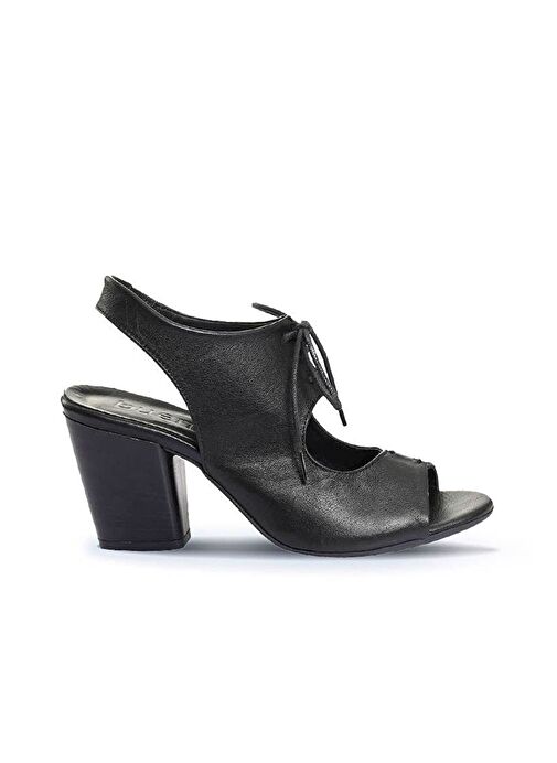 Bueno Shoes Siyah Deri Kadın Topuklu Sandalet 01wn0100 - Görsel 2