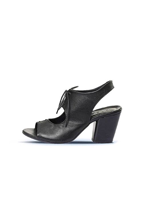 Bueno Shoes Siyah Deri Kadın Topuklu Sandalet 01wn0100 - Görsel 5