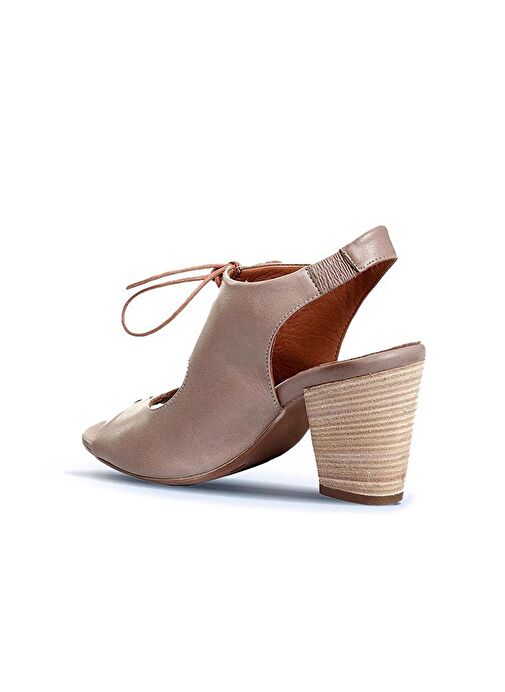 Bueno Shoes Gri Deri Kadın Topuklu Sandalet 01wn0100 - Görsel 5