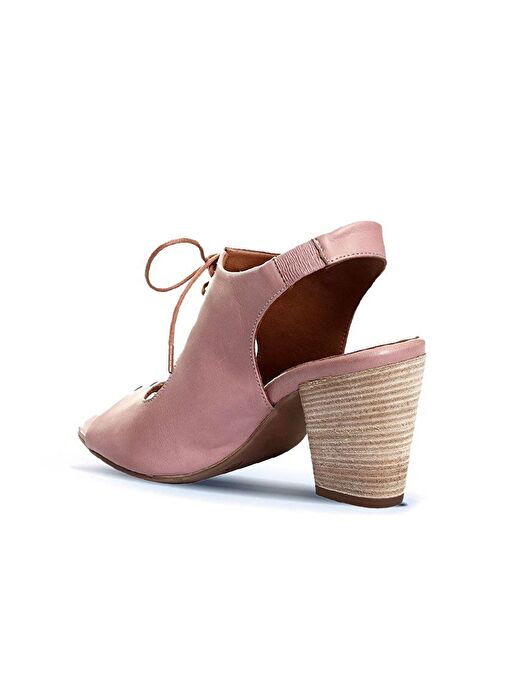 Bueno Shoes Gül Kurusu Deri Kadın Topuklu Sandalet 01wn0100 - Görsel 5