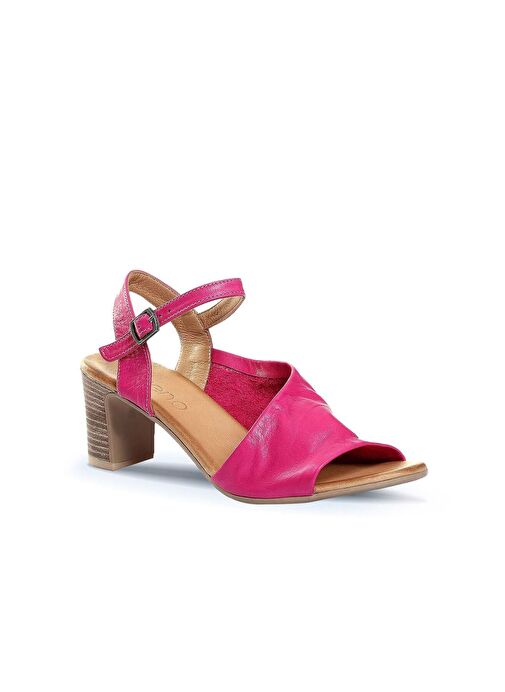 Bueno Shoes Fuşya Deri Kadın Topuklu Sandalet 01wn1519 - Görsel 3