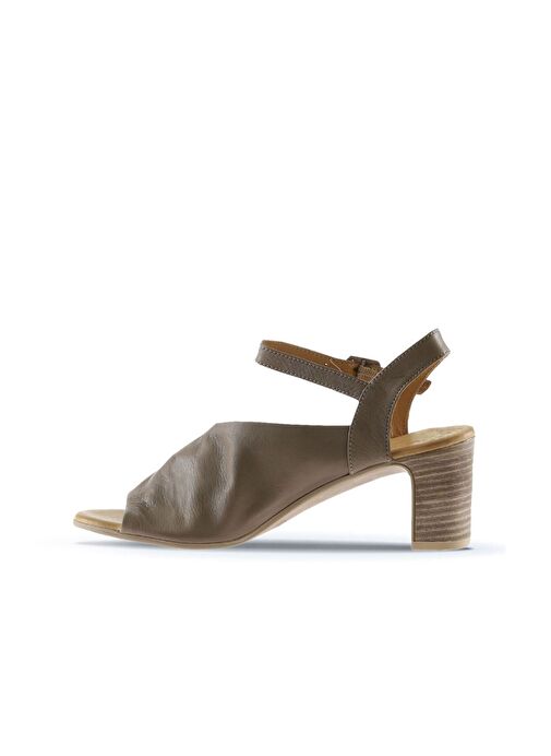 Bueno Shoes Gri Deri Kadın Topuklu Sandalet 01wn1519 - Görsel 5