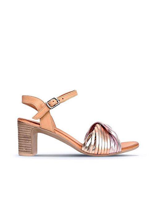 Bueno Shoes Pudra Multi Deri Kadın Topuklu Sandalet 01wn1520 - Görsel 2