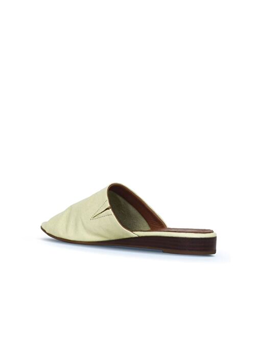 Bueno Shoes Yeşil Deri Kadın Düz Terlik 01wn1901 - Görsel 5