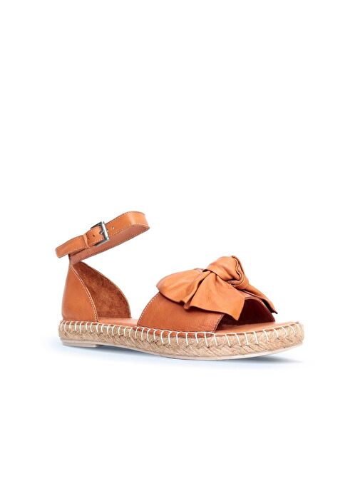 Bueno Shoes Taba Deri Kadın Espadril Sandalet 01wn3008 - Görsel 3