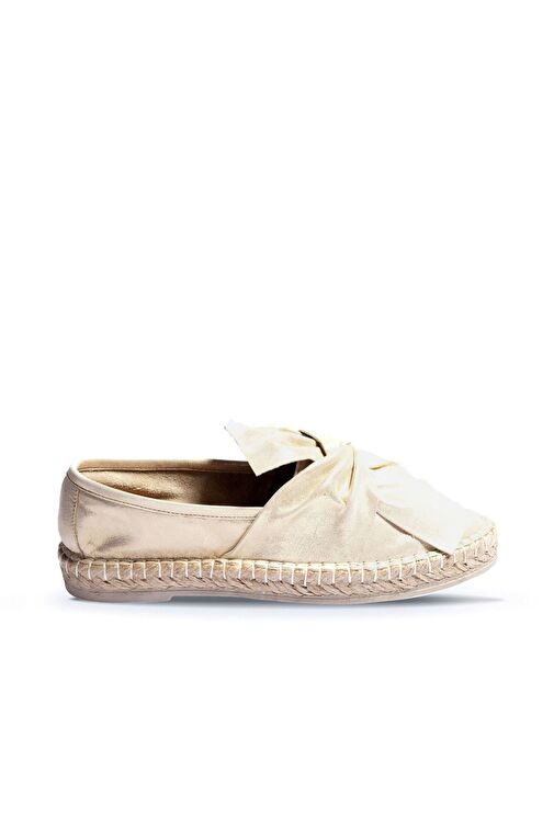 Bueno Shoes Altın Deri Kadın Espadril Ayakkabı 01wn3100 - Görsel 2