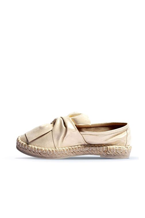 Bueno Shoes Altın Deri Kadın Espadril Ayakkabı 01wn3100 - Görsel 4