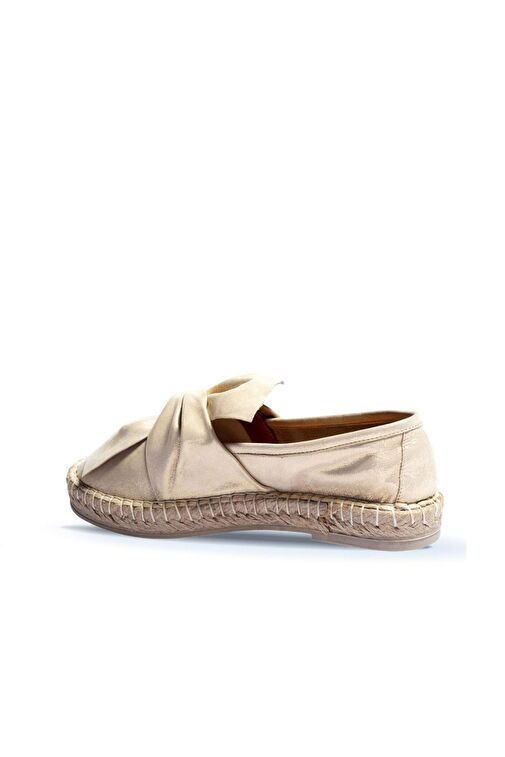 Bueno Shoes Altın Deri Kadın Espadril Ayakkabı 01wn3100 - Görsel 5