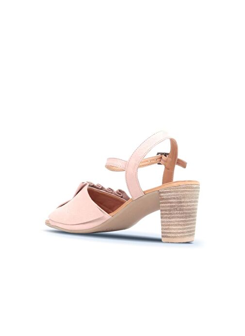 Bueno Shoes Pudra Deri Kadın Topuklu Sandalet 01wn4000 - Görsel 5