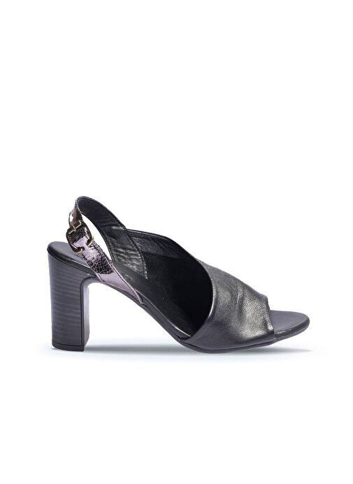 Bueno Shoes Siyah Deri Kadın Topuklu Sandalet 01wn4304 - Görsel 2