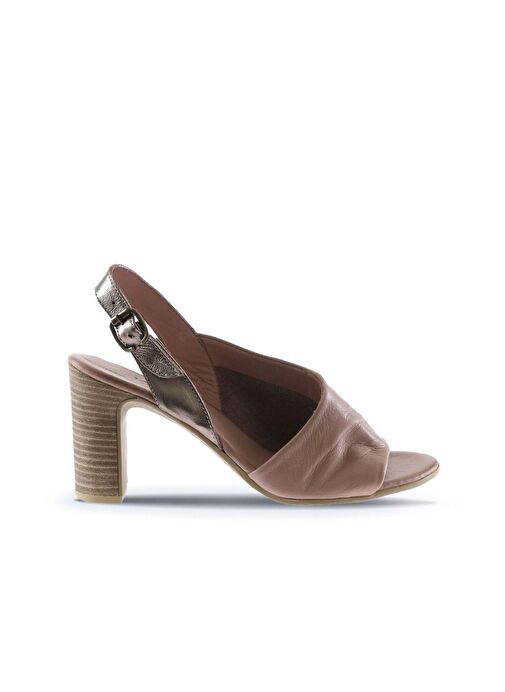 Bueno Shoes Gül Kurusu Deri Kadın Topuklu Sandalet 01wn4304 - Görsel 3