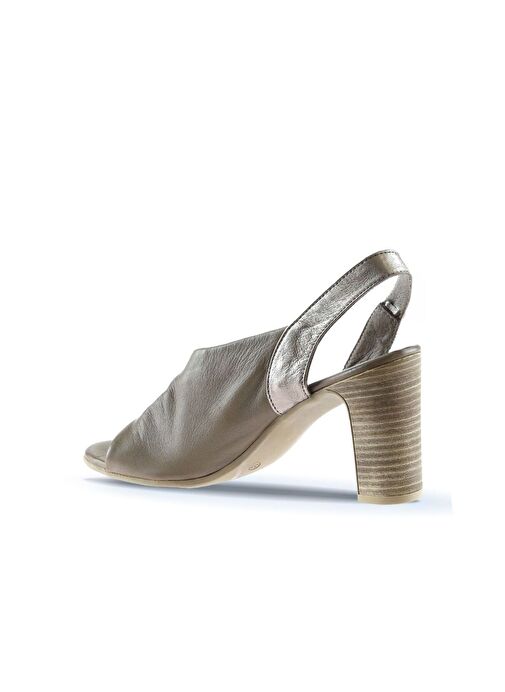 Bueno Shoes Gri Deri Kadın Topuklu Sandalet 01wn4304 - Görsel 6