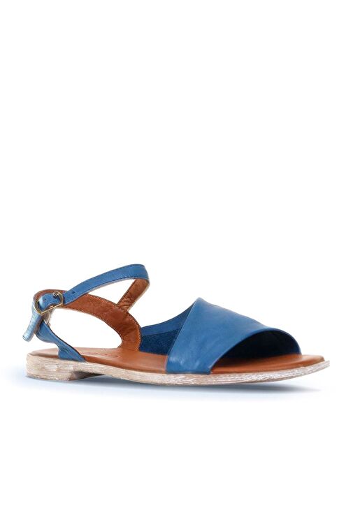 Bueno Shoes Mavi Deri Kadın Sandalet 01wn5001 - Görsel 2