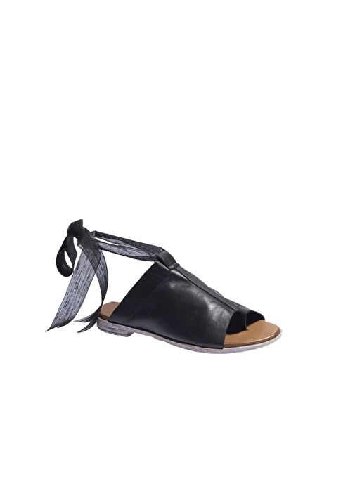 Bueno Shoes Siyah Deri Kadın Parmak Arası Sandalet 01wn5008 - Görsel 3
