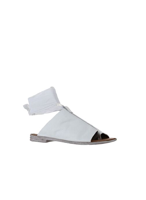 Bueno Shoes Beyaz Deri Kadın Parmak Arası Sandalet 01wn5008 - Görsel 3