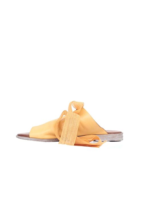 Bueno Shoes Sarı Deri Kadın Parmak Arası Sandalet 01wn5008 - Görsel 4