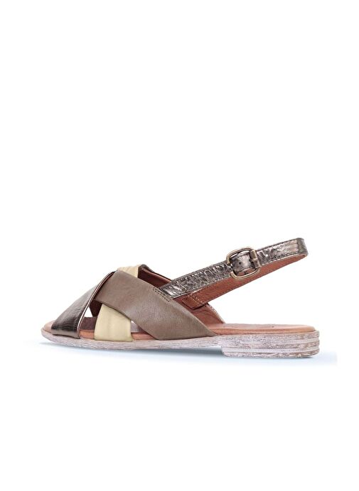 Bueno Shoes Haki Multi Deri Kadın Sandalet 01wn5010 - Görsel 5