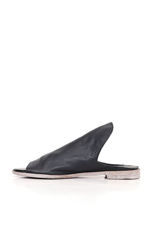 Bueno Shoes Siyah Deri Kadın Düz Terlik 01wn5019 - Görsel 2